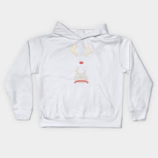 RUDOLPH MERRY CHRISTMAS - HAPPY NEW YEAR Kids Hoodie